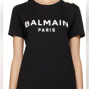 BALMAIN
Black & White 3-Button Logo T-Shirt